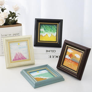Cadre photo miniature carré de 4 pouces, vente en gros, pour peinture <span class=keywords><strong>à</strong></span> l'aquarelle DIY, peut être monté sur une table ou accroché <span class=keywords><strong>au</strong></span> <span class=keywords><strong>mur</strong></span> - Product Image 1