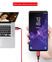 Diskon besar untuk Samsung Android Biru Hitam Merah Perak OEM ODM V8 nilon mikro dikepang 1.5M USB micro-usb kabel Data pengisian cepat