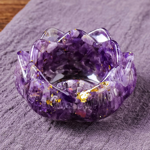 Vente en gros de pierre de cristal naturel goutte de colle porte-bâton d'encens Lotus Pot bols pour la guérison <span class=keywords><strong>méditation</strong></span> <span class=keywords><strong>métaphysique</strong></span> - Product Image 3
