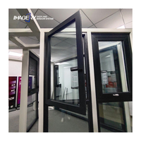 Ventana Moderna de Aluminio con Rotura de Puente Térmico y Triple Vidrio Templado Insonorizado Serie 8018 para Uso Residencial