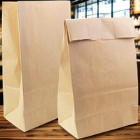 Sacs en papier kraft écologiques, biodégradables et réutilisables, fabriqués à partir de matériaux recyclés pour l'emballage alimentaire (nouilles, biscuits, sucre, hamburgers)