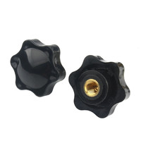 Factory Direct Supply Plastic Brass Torx Nut Thumb Through Hole Handle Nut M5 M6 M8 M10 Plastic Knob Nuts With Brass Thread