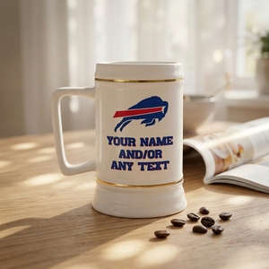 Grande tasse à café, thé, cacao en porcelaine blanche avec décalcomanie, 1L, mug géant en céramique pour bière - Product Image 1