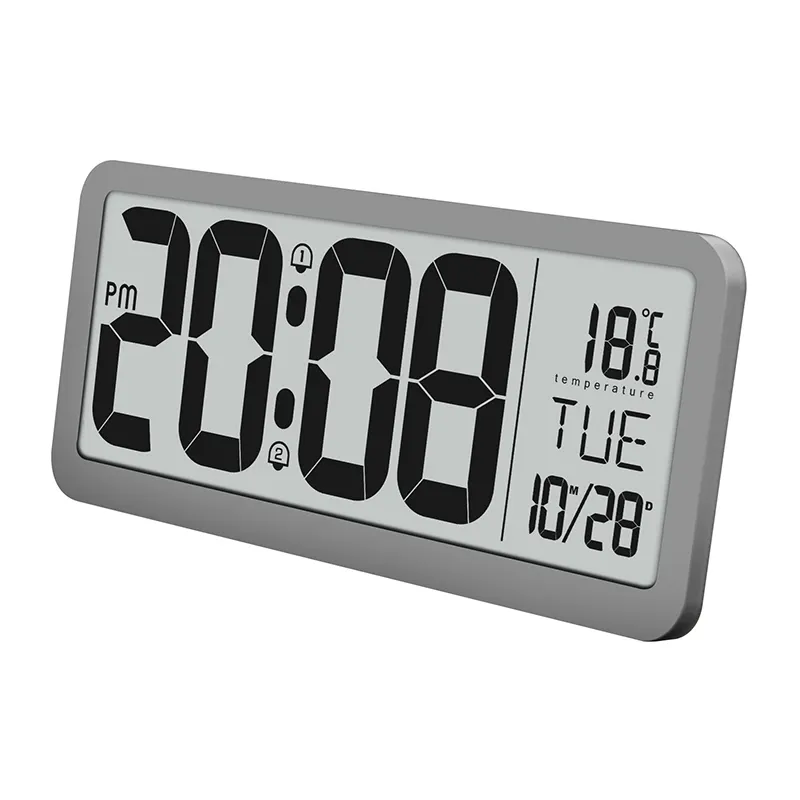 ใหม่ร้อนขายดิจิตอลนาฬิกาแขวนไฟฟ้าที่ทันสมัยขนาดใหญ่จอแสดงผล LCD ตารางนาฬิกาปฏิทิน