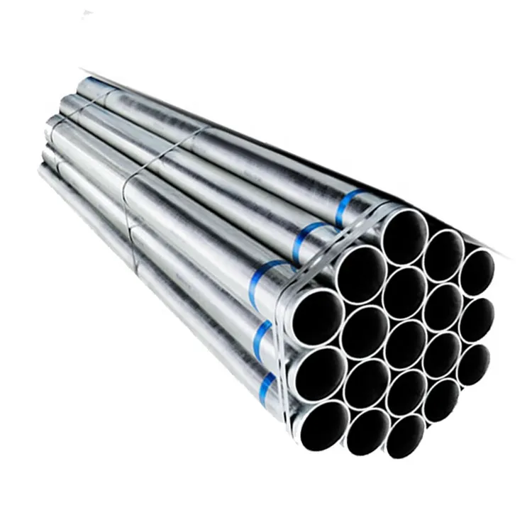 Tubo de aço galvanizado redondo Dx53D Z100 Z120 Z180 de 2 polegadas e 4 polegadas Tubo de aço galvanizado redondo DIP quente