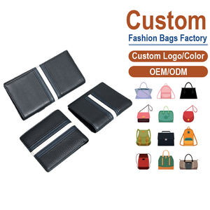 Cartera Bifold Larga Antirrobo de Cuero Refinado Artesanal con Detalle de Rayas en Contraste para Reuniones de Negocios - Product Image 1