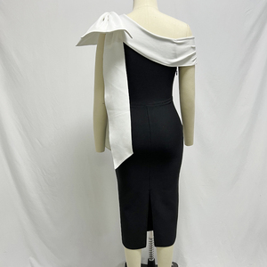 Abiti estivi donna SB2232 Sexy abiti eleganti abito <span class=keywords><strong>da</strong></span> <span class=keywords><strong>sera</strong></span> <span class=keywords><strong>con</strong></span> <span class=keywords><strong>spacco</strong></span> per donna spalla inclinata 1 pezzo abito <span class=keywords><strong>da</strong></span> festa tessuto - Product Image 6