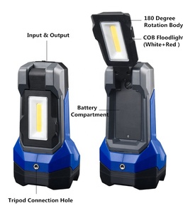Mạnh mẽ COB <span class=keywords><strong>LED</strong></span> đèn pin bên làm việc đèn Type-C có thể sạc lại Spotlight xách tay ABS cắm trại tìm kiếm ánh pin có thể sạc lại - Product Image 3