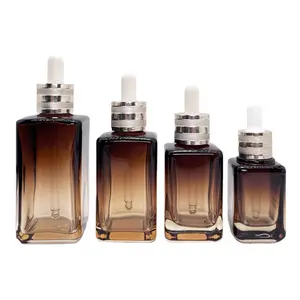 The factory sells all kinds of 50ml 75ml 100ml essential oil glass bottle cosmetic packaging bottle supplier