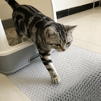 Maßgefertigte Rutschfeste Leicht zu Reinigende Waschbare Transparente Kristall-PVC-Katzenstreu-Matte