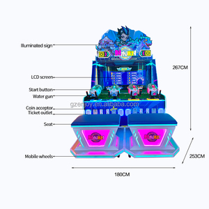 Máquina de Juegos de Disparos de Agua con Pantalla HD para 4 Jugadores, Funciona con Monedas, Equipo de Entretenimiento Interactivo Contemporáneo - Product Image 5