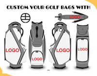 Sac de golf LUX sur mesure avec logo personnalisé, en cuir véritable, broderie, plusieurs couleurs disponibles