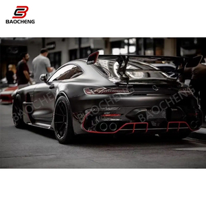 Kit carrosserie pour Mercedes-Benz <span class=keywords><strong>Amg</strong></span> <span class=keywords><strong>GT</strong></span> GTS GTR <span class=keywords><strong>Plus</strong></span> style BS pare-chocs avant en fibre de carbone pare-chocs arrière spoiler fender - Product Image 3