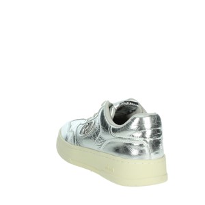 03 Sneaker in argento antiscivolo traspirante in altezza che aumenta le scarpe Casual impermeabili per la primavera inverno camminare in gomma maglia di cotone - Product Image 2