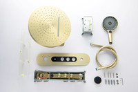 Fabricant Grossiste OEM ODM Ensemble de douche mural thermostatique intelligent numérique avec système de robinetterie et jet de pluie encastré