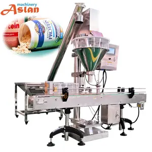 Fully Automatic Seasoning Powder Weighting Filling Bottle Packing Machine Servo Motor Dry Protein Powder Filler Machine