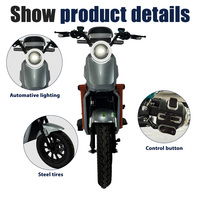Moto électrique tout-terrain Le Shuai 72V, deux roues, batterie amovible, porte-bagages arrière, options de couleur personnalisées