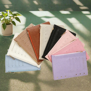 Hongbo Best Selling 8-Colored HB-WE8F Litchi Leather Size M Loose Fly Leaf Dashboard <b>Ring</b> <b>Binder</b> Card Slot Zippered Pouch (CN) - Product Image 3