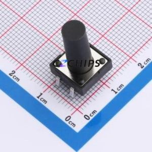 TSA12111-190B512BA Tactile Switch Through hole-4P,11.7x11.5mm Switch Single Pole Single Throw Round Button 2.8N 11.7mm - Product Image 1