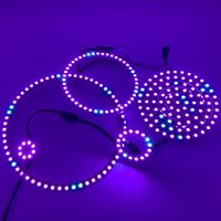 Module LED circulaire à pixels RGB pleine couleur DC5V, circuit intégré WS2812, LED SMD 5050 avec contrôleur LED Sp002e