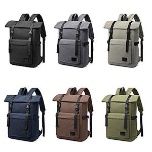 Sac à dos à enroulement personnalisé avec compartiment pour ordinateur portable, grande capacité, sac à dos de randonnée, sac à dos pour adolescents, collège, école - Product Image 2