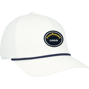 Gorro de béisbol con Logo bordado para hombre y mujer, gorra deportiva con diseño personalizado, 5 paneles, color blanco - Product Image 3