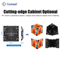 Canbest P1.9 P2.6 P3.9 Mobile Indoor Outdoor Event LED-Wand Videodisplay Mikro-Gebogene Sektor-Dreiecksform LED-Panel-Bildschirm
