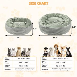 Регулируемая температура плюшевая зимняя кровать для домашних животных с подогревом нескользящий пончик кошачье гнездо для собак коврик для внутреннего использования - Product Image 2