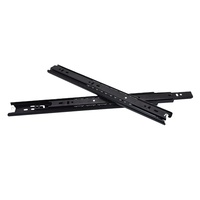 Rail de glissière à rebond pour armoire, 14 " (38 mm) de largeur, triple pliage, silencieux, pour clavier d'ordinateur, rail de glissière à billes en acier pour armoire