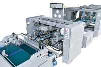 Détection de alimentation automatique commandée par PLC de colle de dossier de boîte à ligne droite rapide de JY-2000BT