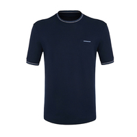 T-shirt décontracté à col rond avec logo personnalisé, en coton écologique et de haute qualité