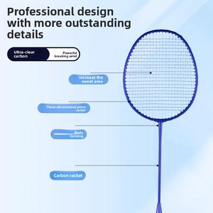 <span class=keywords><strong>Raquette</strong></span> de <span class=keywords><strong>badminton</strong></span> en fibre de carbone ultra-claire, durable, hautement élastique, légère, de type défensif, à faible puissance, adaptée aux débutants - Product Image 3