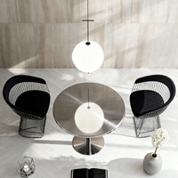 Table basse ronde en acier inoxydable avec finition brossée moderne pour un salon minimaliste, fabrication chinoise