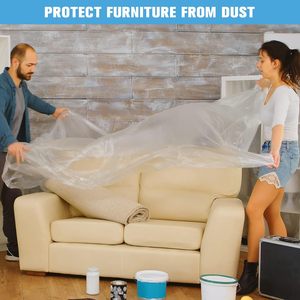 Lona de Plástico Protectora 9x12 Pies, Paquete de 3, Impermeable y Resistente para Pintura - Product Image 5