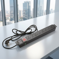 Unité de distribution d'alimentation de type australien personnalisée OEM ODM, 8 prises, 250 VCA, 16 A, en alliage d'aluminium pour rack réseau