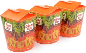 Confezione da 500 Scatole per Doner Bon Appetit (16 Oz/500ml) Scatola Pieghevole in Cartone per Alimenti per Noodle e Kebab da Asporto Cina - Product Image 6