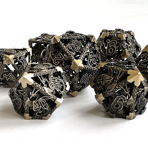 Hollow Dragon Custom D10 Metal Polyhedral Dice para Dnd Game Accessories para <span class=keywords><strong>Dungeons</strong></span> and Dragons <span class=keywords><strong>Desktop</strong></span> RPG Games - Product Image 1