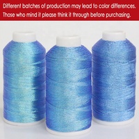 Fils à broder métalliques tissés pailletés, haute ténacité, écologiques, 6 brins, polyester/métallique, pour tricot à la main et point de croix