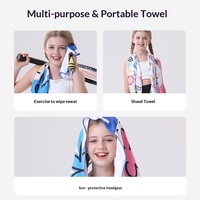 Serviette de sport rafraîchissante pour enfants – Absorbante, séchage rapide, protection solaire, respirante, châle portable pour usage extérieur