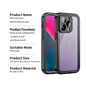 Pour iPhone 14 Pro Max iPhone13 <span class=keywords><strong>iPhone14</strong></span> Plus Coque Arrière Transparent Antichoc Redpepper FS Clair Étanche Téléphone Cas - Product Image 2