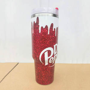 Kustom logo <span class=keywords><strong>dr</strong></span>.peppered bercahaya 40oz terisolasi Cup menyala dalam gelap dinding ganda vakum baja nirkarat tumbler - Product Image 5