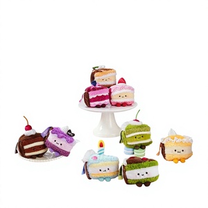 Bajuyu Original Trendy Toy Sweet Series Sliced Cake Blind Box Plush Toy Plants <span class=keywords><strong>Decoration</strong></span> Cute Bag Pendant - Product Image 1