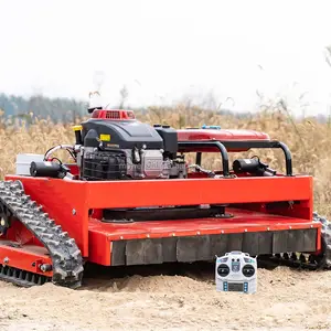 Multi Purpose Rc Rubber Crawler Robot Gasoline Self Propelled 43 Inch Garden Remote Control Lawn Mower For Farmer
