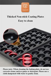 Offre Spéciale Takoyaki commercial faisant la Machine de poêle chauffage électrique ou au gaz boules de poulpe fabricant <span class=keywords><strong>boulanger</strong></span> ménage commercial - Product Image 3