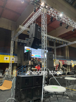 Estructura de Escenario para Conciertos Pequeños, Estructura de Iluminación, Estructura de Soporte para Altavoces de Fácil Instalación, Viga y Pilar de 400x400mm y 290x290mm