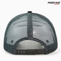 Gorra Trucker de 5 Paneles de Pana y Malla con Logotipo Personalizado, Parche Bordado en 3D, Gorra de Béisbol Vintage con Cierre a Presión