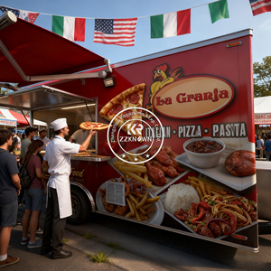 Vélo à café mobile de type long et carré 2026, chariot de nourriture <span class=keywords><strong>pour</strong></span> pizza, caravane à vendre - Product Image 5