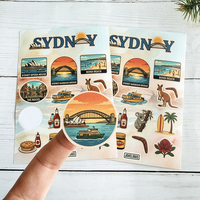 Feuille d'autocollants en vinyle personnalisée A5 A6, imperméable, autocollante, prédécoupée, pour la marque et le marketing