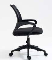 Chaises de bureau ergonomiques de haute qualité chaise pivotante en maille avec dossier moyen noir personnalisé
