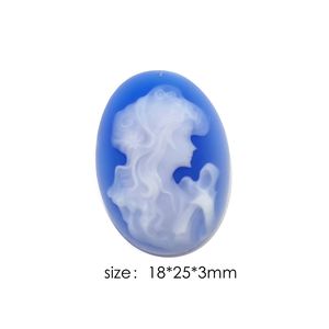 Boucles d'oreilles ovales sculptées à la main, agate bleue, caméo, bijoux en pierres précieuses naturelles gravées, pendentif, boucles d'oreilles, nouveau design - Product Image 2